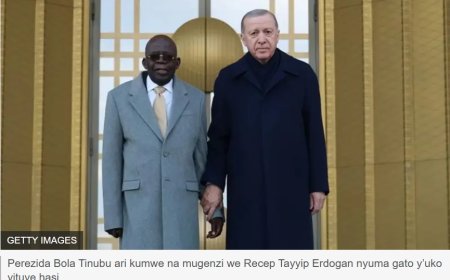 Perezida Tinubu wa Nigeria ‘ameze neza’ nyuma yo kugwa hasi arimo kwakirwa muri Turkiya