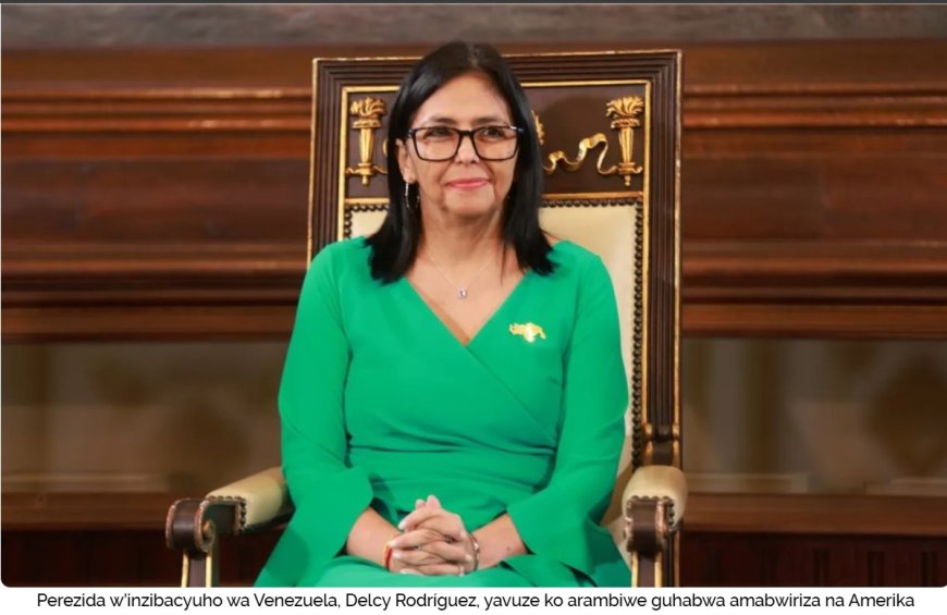 Perezida w’Inzibacyuho wa Venezuela arambiwe guhabwa amabwiriza na Amerika